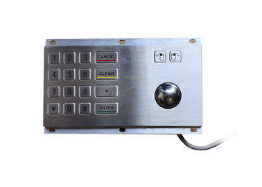 0.45mm Stroke Industrial Numeric Keypad USB 10 Numbers Optical Metal Trackball