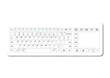Клавиатура касания медицинского приложения емкостная стеклянная, клавиатура касания 2 пальцев беспроводная